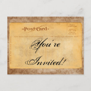 Vintage You're Invited! Invitation Postcards