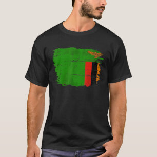 Vintage Zambia Flag For Zambian T-Shirt
