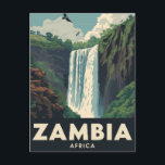 Vintage Zambia Travel Poster Waterfall Postcard<br><div class="desc">A stunning, vintage-style travel poster featuring an artistic illustration of a majestic waterfall in Zambia, Africa. This dramatic, retro-inspired artwork captures the raw beauty of the natural landscape, reminiscent of classic mid-century travel advertisements. It's the perfect wall art for travel enthusiasts, collectors of African art, and those who love national...</div>