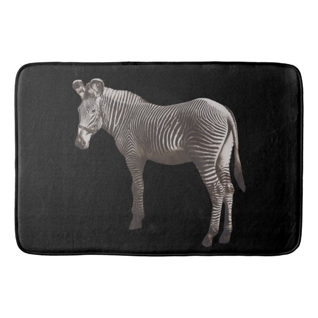 Vintage Zebra Bath Mat (Front)