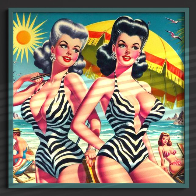 Vintage Zebra Girls Poster (Creator Uploaded)