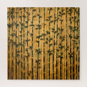 Vintage Zen Forest Bamboo Jigsaw Puzzle