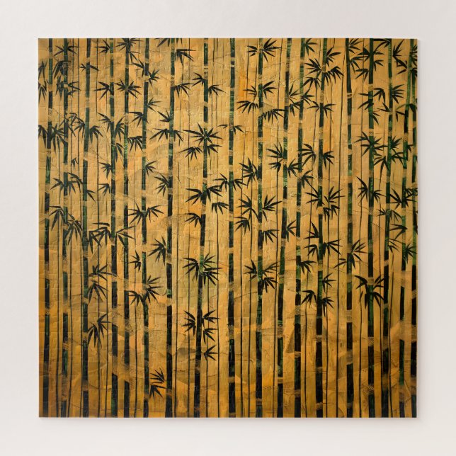 Vintage Zen Forest Bamboo  Jigsaw Puzzle (Vertical)