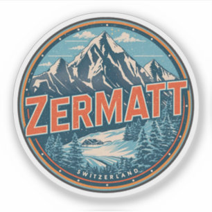 Vintage ZERMATT ski Switzerland nature gifts
