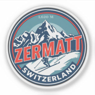Vintage ZERMATT ski Switzerland nature gifts