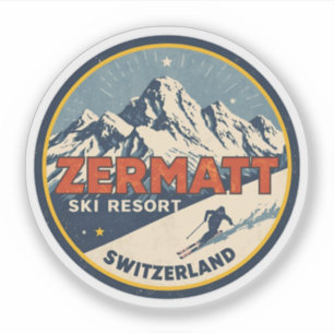 Vintage ZERMATT ski Switzerland nature gifts