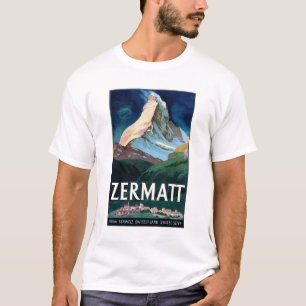 Vintage Zermatt Switzerland Matterhorn Travel T-Shirt