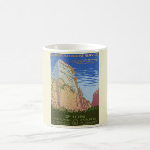 Vintage Zion National Park Poster Coffee Mug