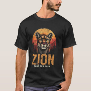 Vintage Zion National Park Puma Roadtrip 2025 Retr T-Shirt