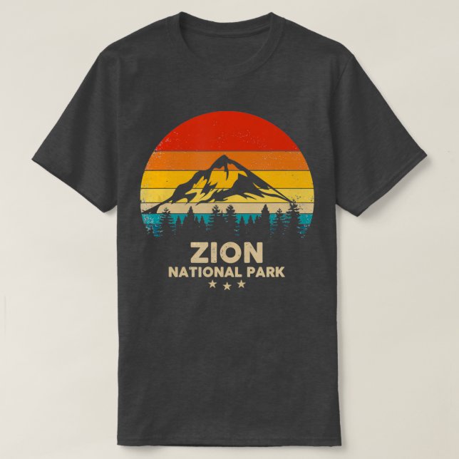 Vintage Zion National Park Retro Souvenir T-Shirt (Design Front)
