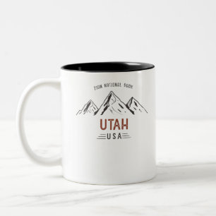 Vintage Zion National Park Two-Tone Coffee Mug