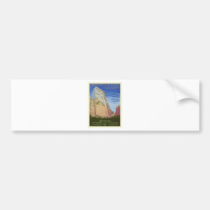 Vintage Zion Park Bumper Sticker