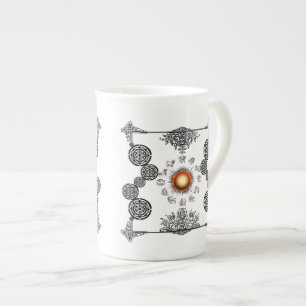 Vintage Zodiac Art Deco Design Bone China Mug
