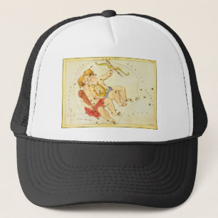 Vintage Zodiac Astrology Gemini Twin Constellation Trucker Hat