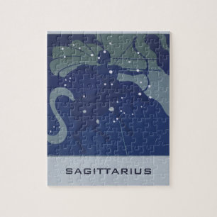 Vintage Zodiac Astrology Sagittarius Constellation Jigsaw Puzzle