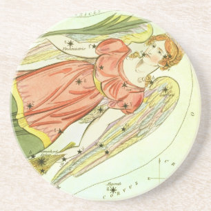 Vintage Zodiac Astrology Virgo Constellation Coaster