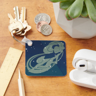 Vintage Zodiac Astrology, Virgo Constellation Key Ring