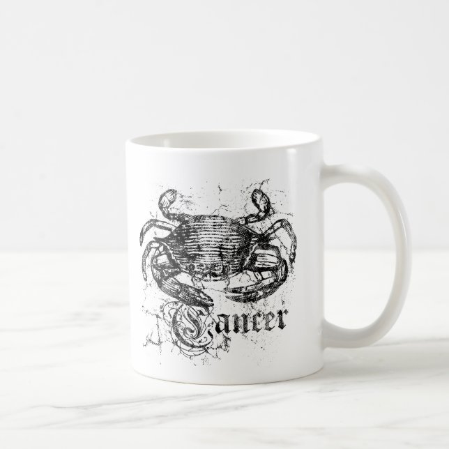 Vintage Zodiac Cancer Coffee Mug (Right)