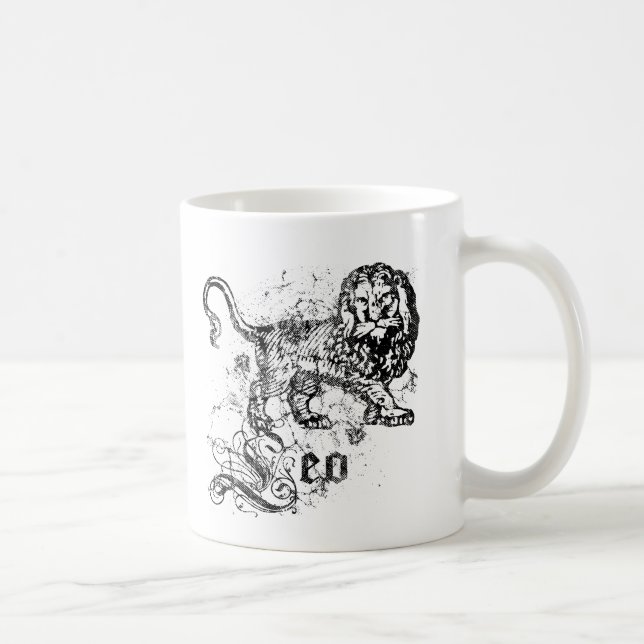 Vintage Zodiac Leo Coffee Mug (Right)
