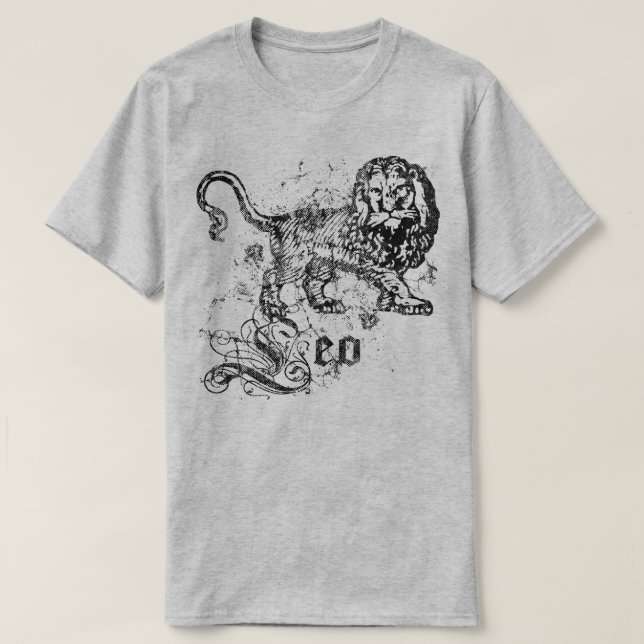 Vintage Zodiac Leo T-Shirt (Design Front)