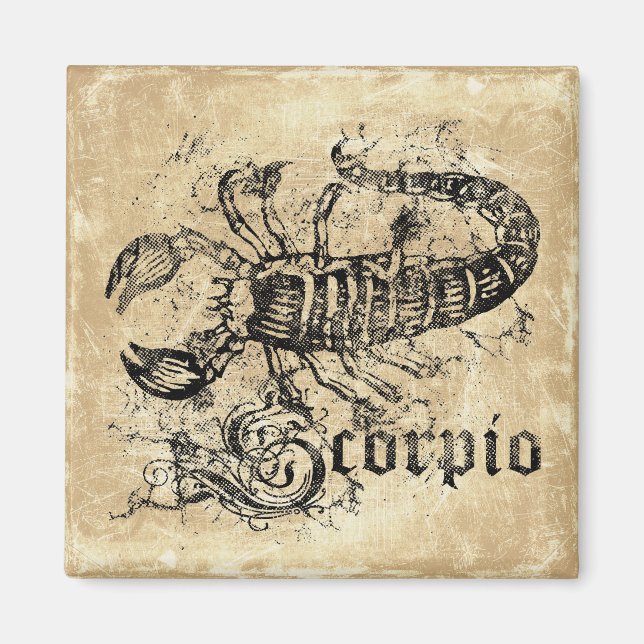 Vintage Zodiac Scorpio Magnet (Front)