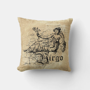 Vintage Zodiac Virgo Cushion