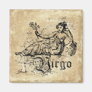 Vintage Zodiac Virgo Magnet