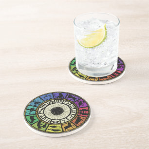 Vintage Zodiac Wheel Coaster