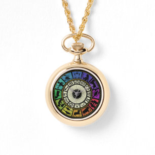 Vintage Zodiac Wheel Necklace