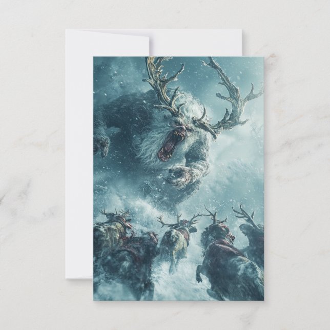 Vintage Zombie Ice Demon Card (Front)