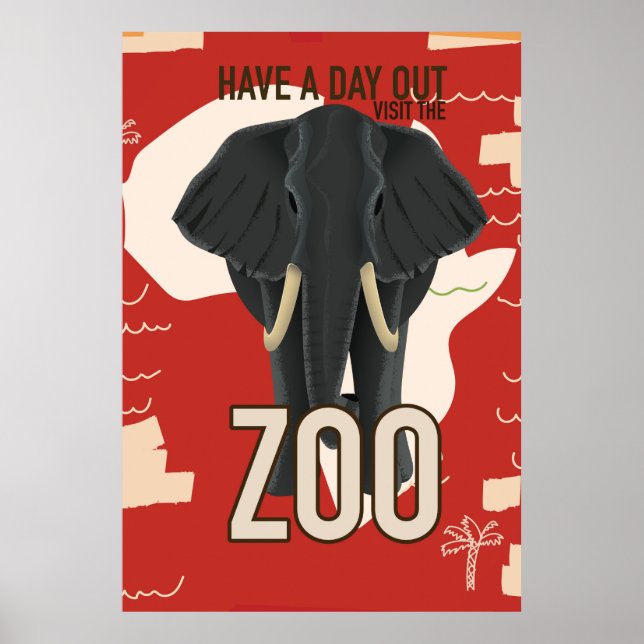 vintage Zoo travel poster (Front)