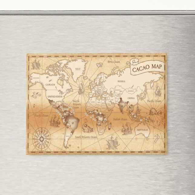 VintageCacao World Map Magnet (Creator Uploaded)