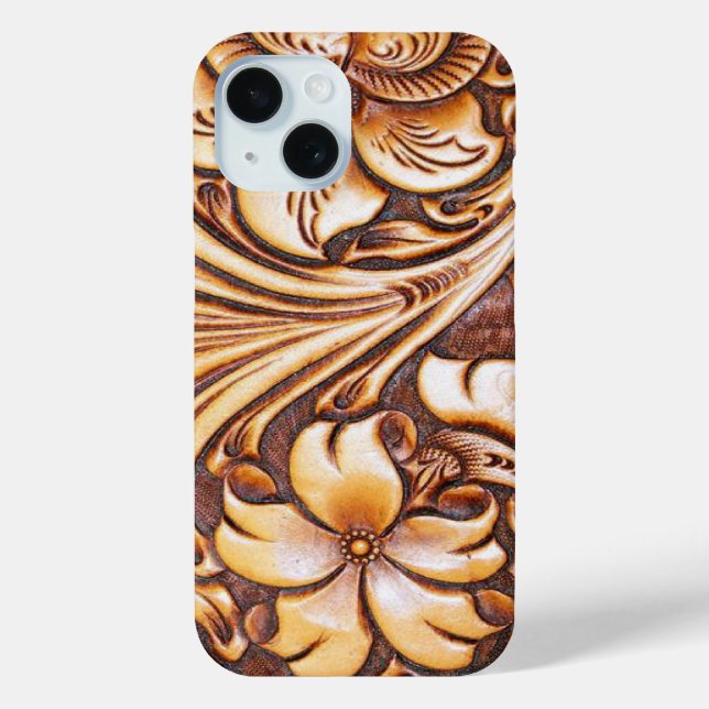 vintageCountry Tooled Leather western Case-Mate iPhone Case (Back)