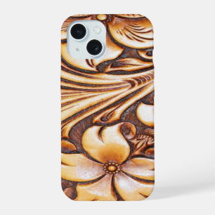 vintageCountry Tooled Leather western iPhone 15 Case