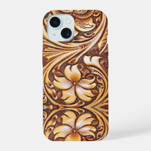 vintageCountry Tooled Leather western iPhone 15 Case