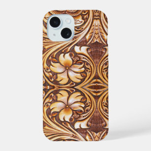 vintageCountry Tooled Leather western iPhone 15 Case