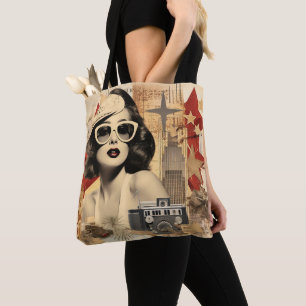 VintageHollywood Retro Design Tote Bag