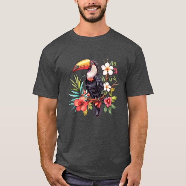 vintageoucan birds toucan funny T-Shirt (Front)