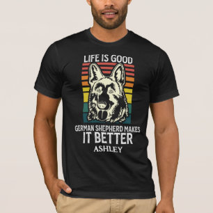 Vinteage German Shepherd Retro Style Dog T-Shirt