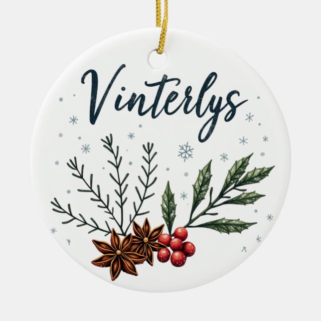 Vinterlys Scandinavian Christmas Ornament (Front)