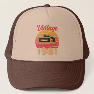 Vintgae Sunset 40th birthday Gift Trucker Hat