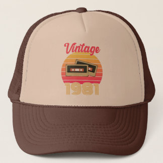 Vintgae Sunset 40th birthday Gift Trucker Hat