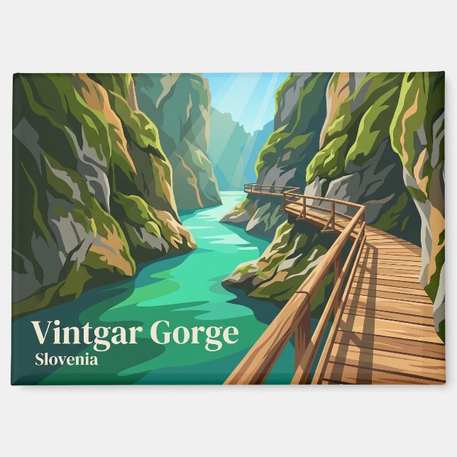 Vintgar Gorge Slovenia Magnet (Front)