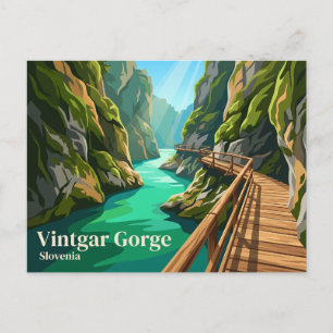 Vintgar Gorge Slovenia Postcard