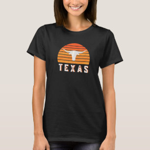 Vintge Austin Texas Keep It Weird Longhorn Sunset T-Shirt