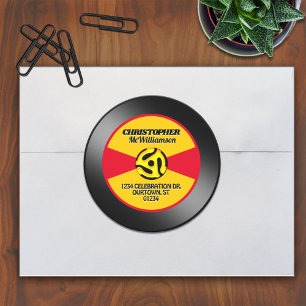 Vinyl 45 Record Label Individual Personalised