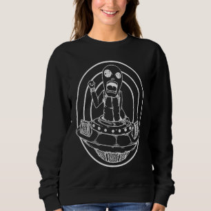 Vinyl Alien DJ Techno Raver Sweatshirt