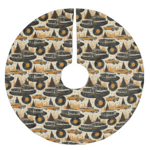 Vinyl Christmas Roadside Tree Display Brushed Polyester Tree Skirt