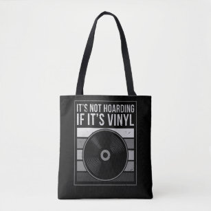 Vinyl Collector Music DJ Record Men Vinyl Tote Bag