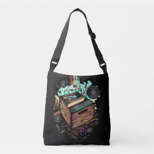 Vinyl Crate Music Crossbody Bag